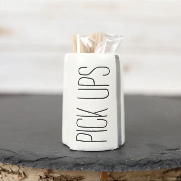 Bistro Ceramic PICK UPS Toothpick Holder with Toothpicks - Picture 1 of 6